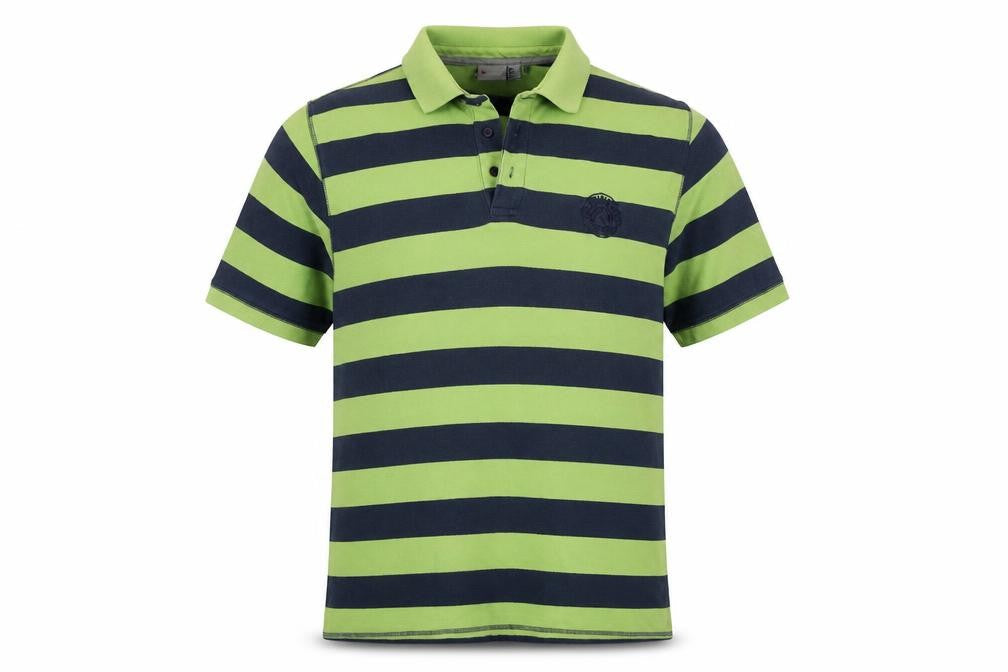 TOG24 Men's Green Striped Polo XL - Casual Spring/Summer Top