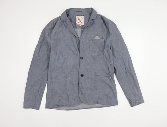 The True Heritage Men's Blue Blazer, L, Notch Lapel