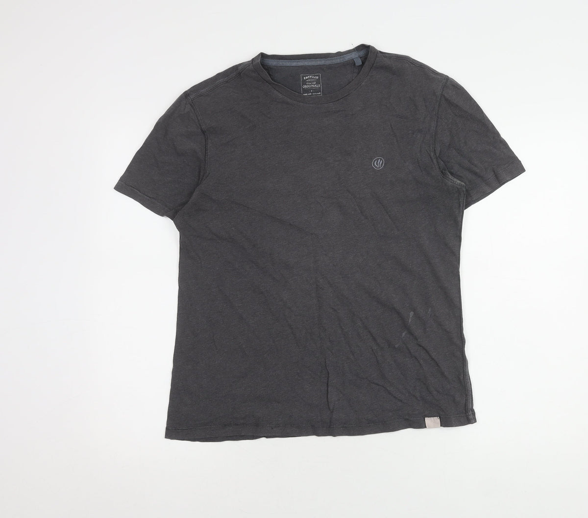 FatFace Men's Grey Cotton T-Shirt S, Casual Short Sleeve