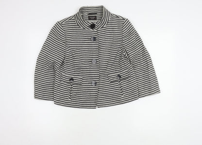 Additional front view of Principles Women's Black Striped Blazer, size 12