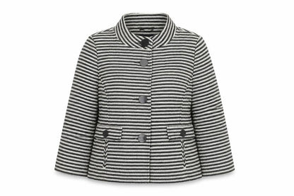Front view of Principles Women's Black Striped Blazer, size 12