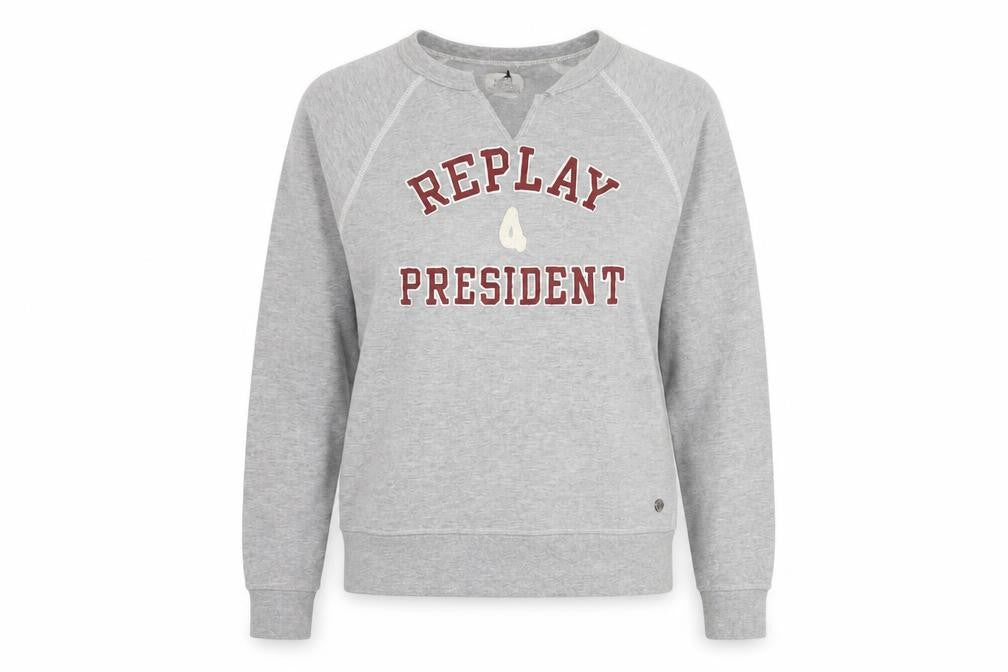 Replay Unisex Grey Pullover Sweatshirt, Size S