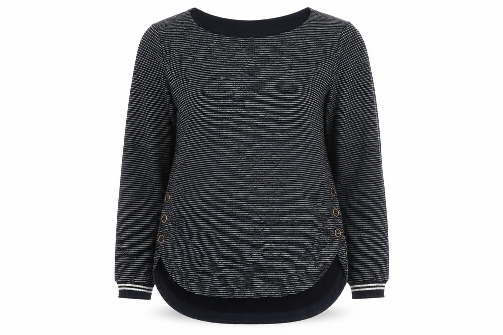 Sandwich Women's Blue Striped Pullover Jumper S