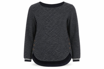 Sandwich Women's Blue Striped Pullover Jumper S