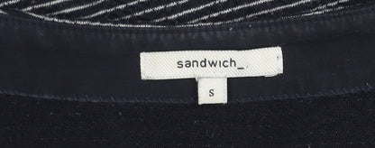 Sandwich Women's Blue Striped Pullover Jumper S