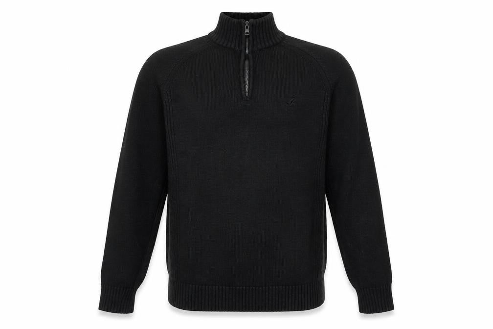 Kangol Men's Black High Neck Full Zip Jumper M