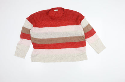 FatFace Women's Multicoloured Striped Pullover Jumper