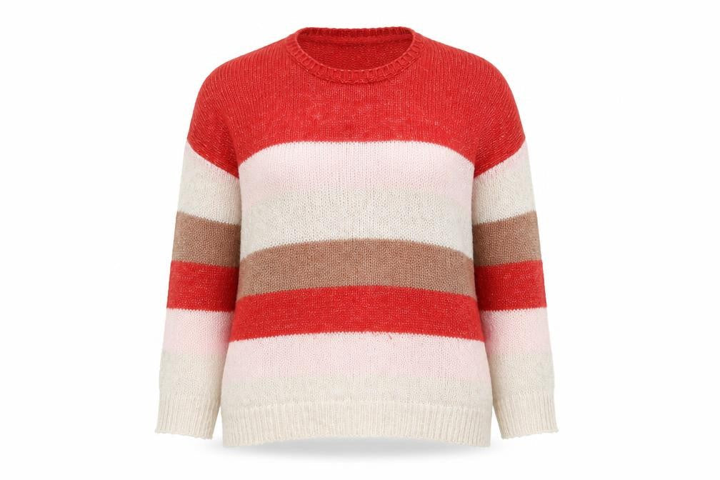 Fat Face Women's Multicoloured Striped Pullover Jumper