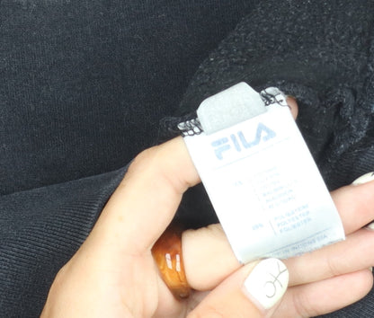 Brand and care label for Fila Men's Black XS Pullover Sweatshirt