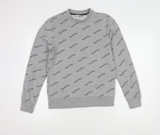 Original Penguin Men's Grey Logo Sweater Medium Pullover
