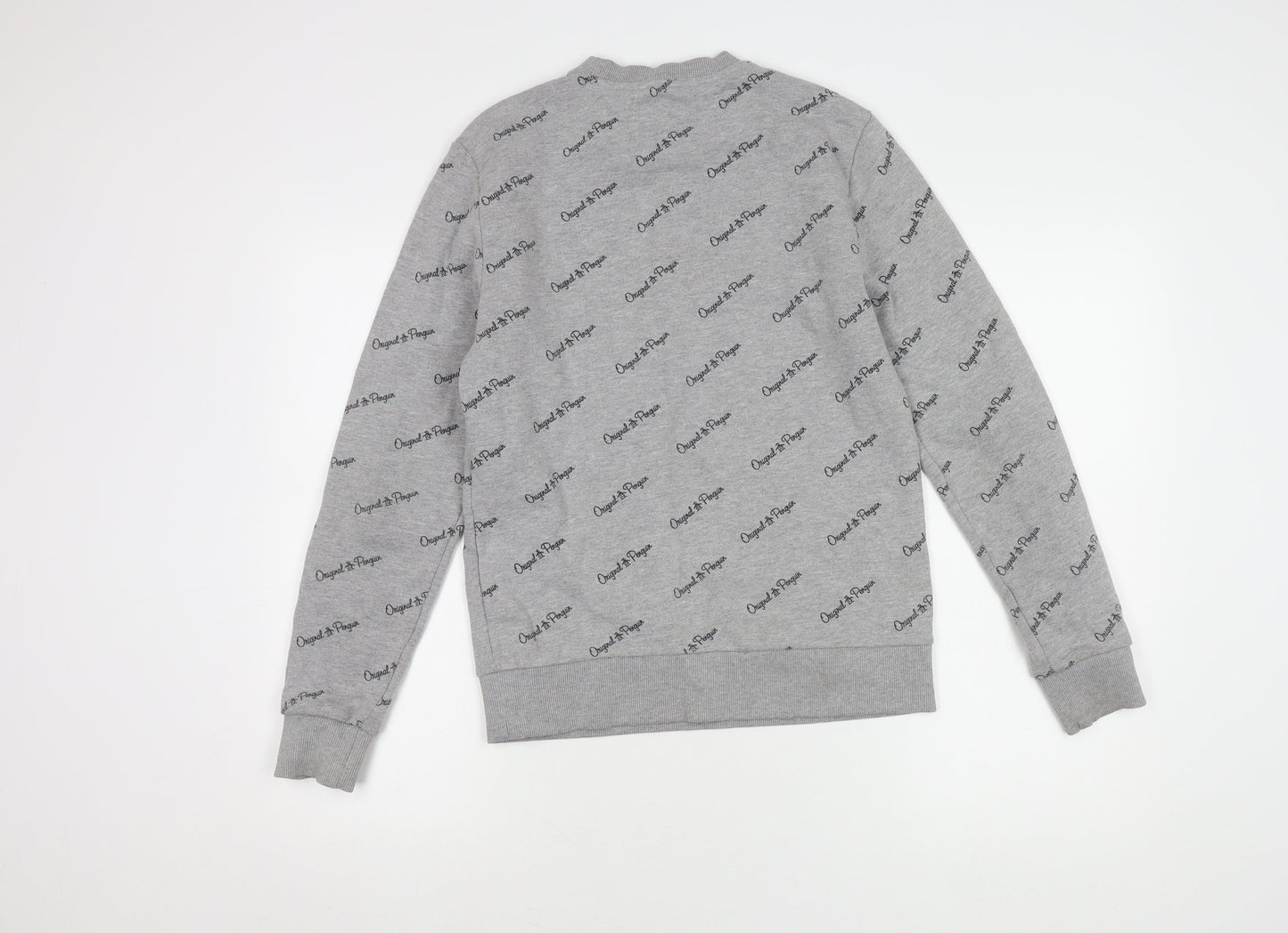 Original Penguin Men's Grey Logo Sweater Medium Pullover