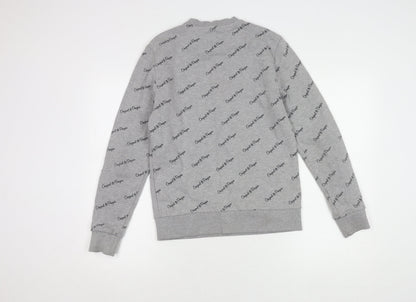 Original Penguin Men's Grey Logo Sweater Medium Pullover