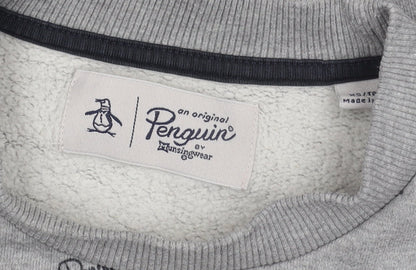 Original Penguin Men's Grey Logo Sweater Medium Pullover