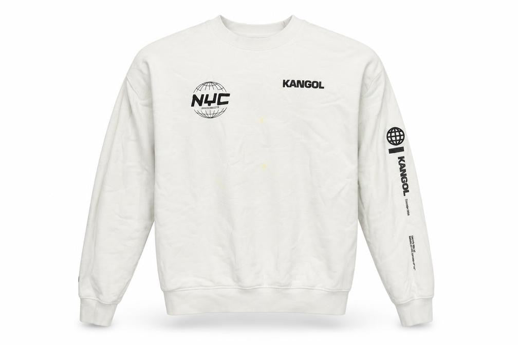 Kangol Men's White Graphic Pullover Sweatshirt Size S