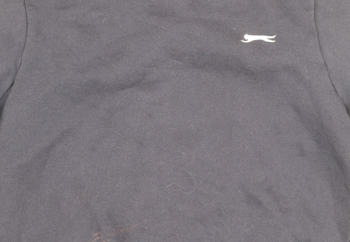 Slazenger Boys Black Sweatshirt M with Logo Accent