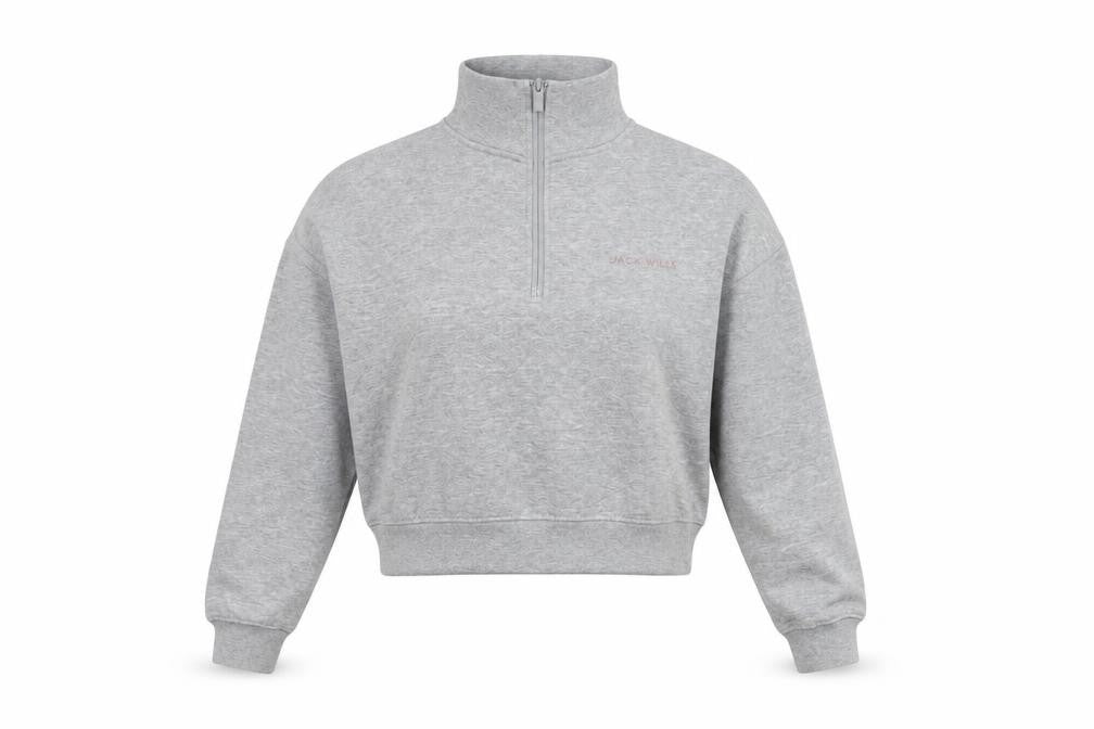 Jack Wills Women's Grey Zip Sweatshirt, Size 10