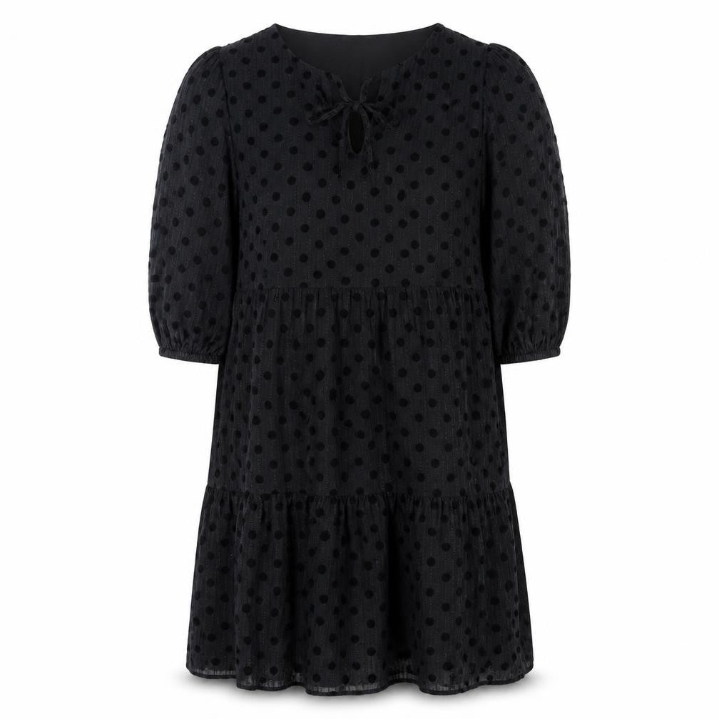 Oliver Bonas Women's Black Polka Dot Dress Size 8