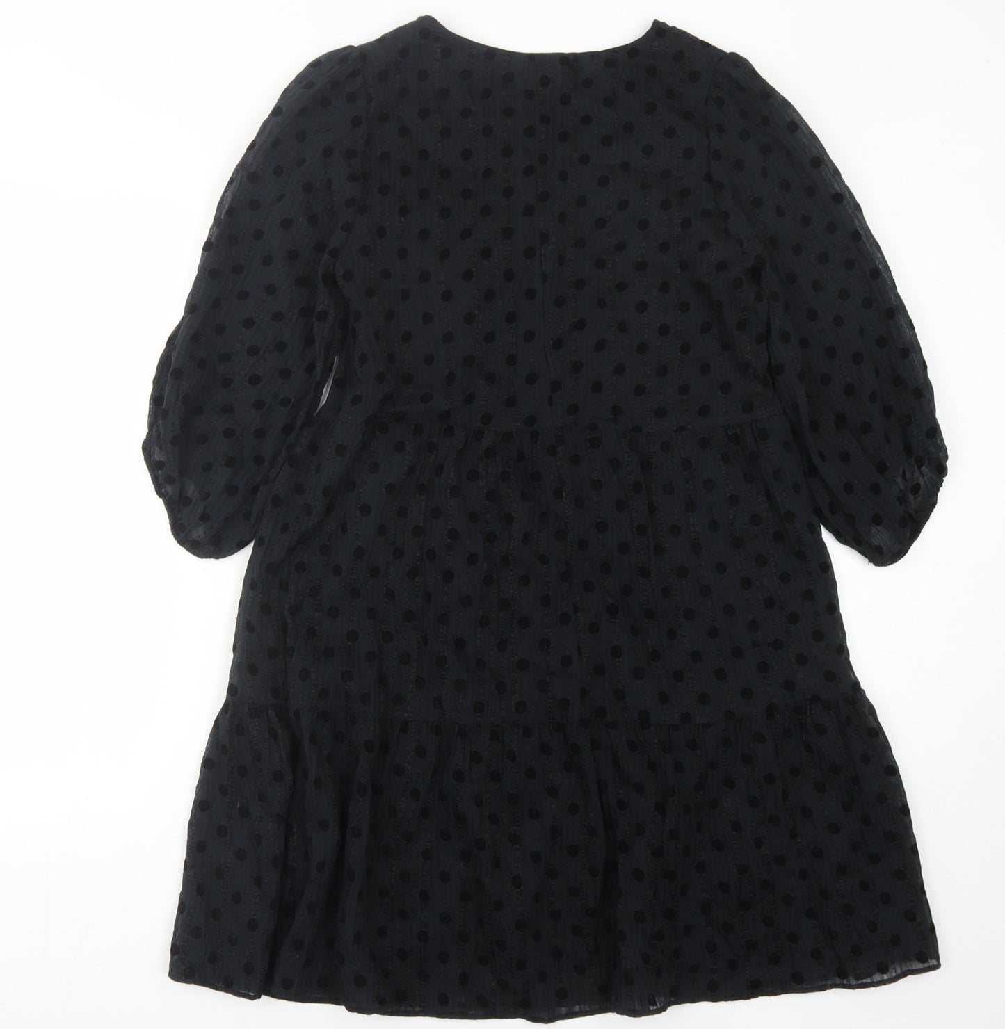 Oliver Bonas Women's Black Polka Dot Dress Size 8