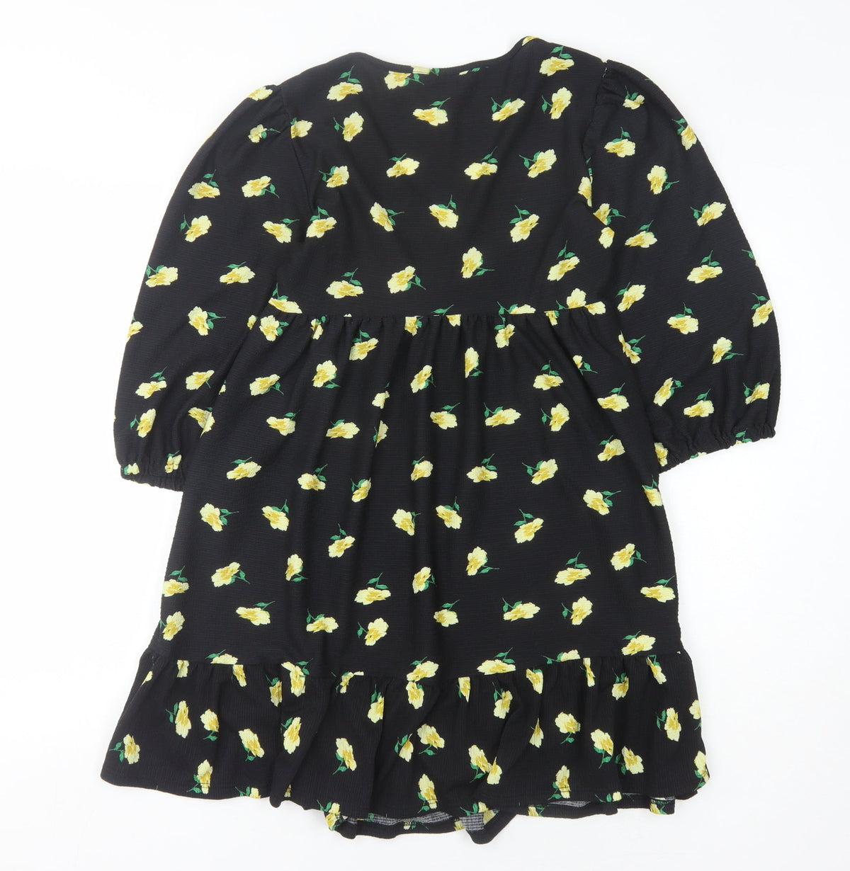Miss Selfridge Women's Black Floral Dress UK 10