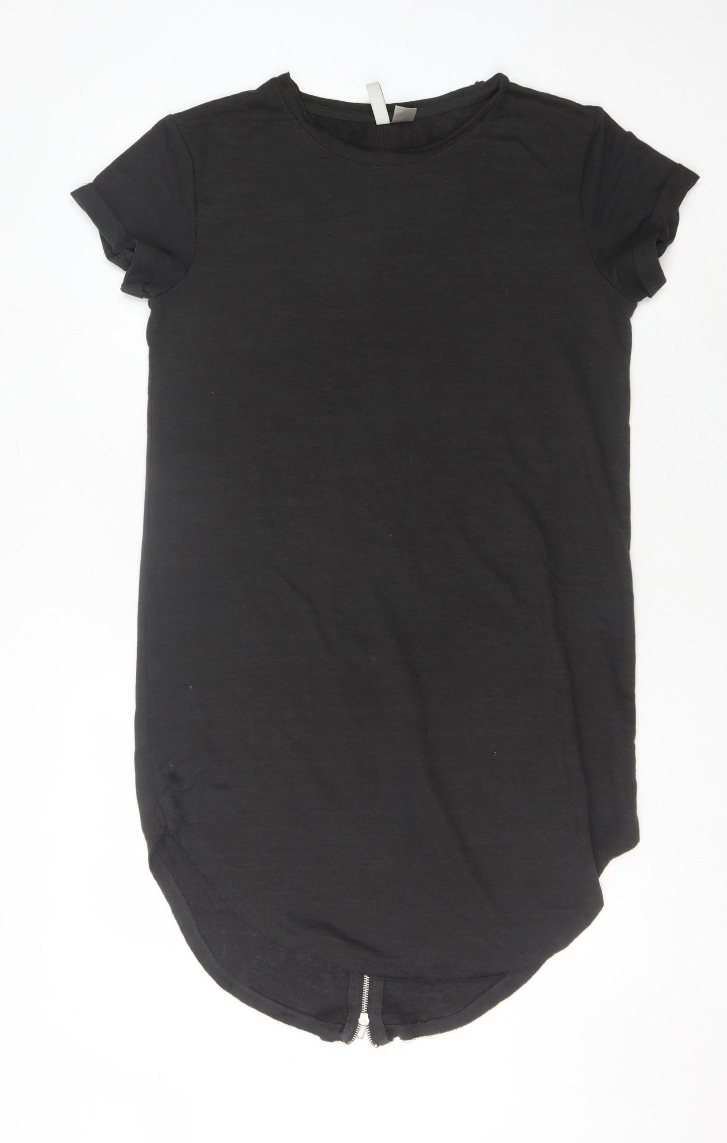 H&M Women's Black T-Shirt Dress, S, Crew Neck, Short Sleeve