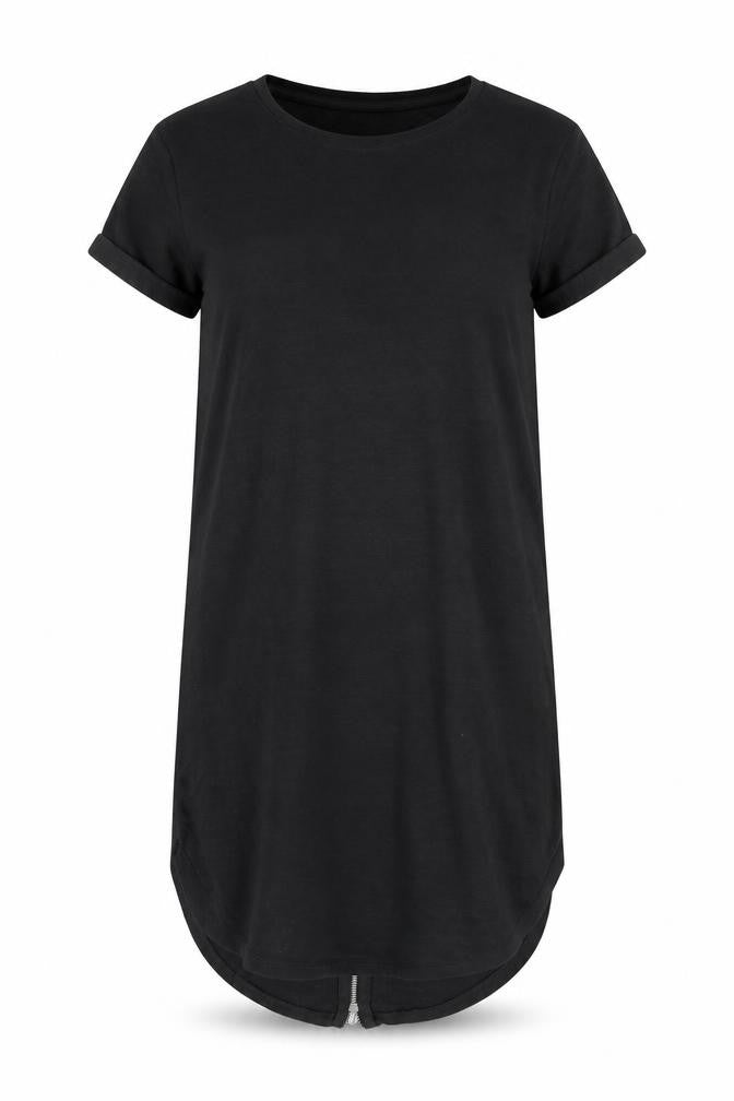 H&M Women's Black T-Shirt Dress, S, Crew Neck, Short Sleeve