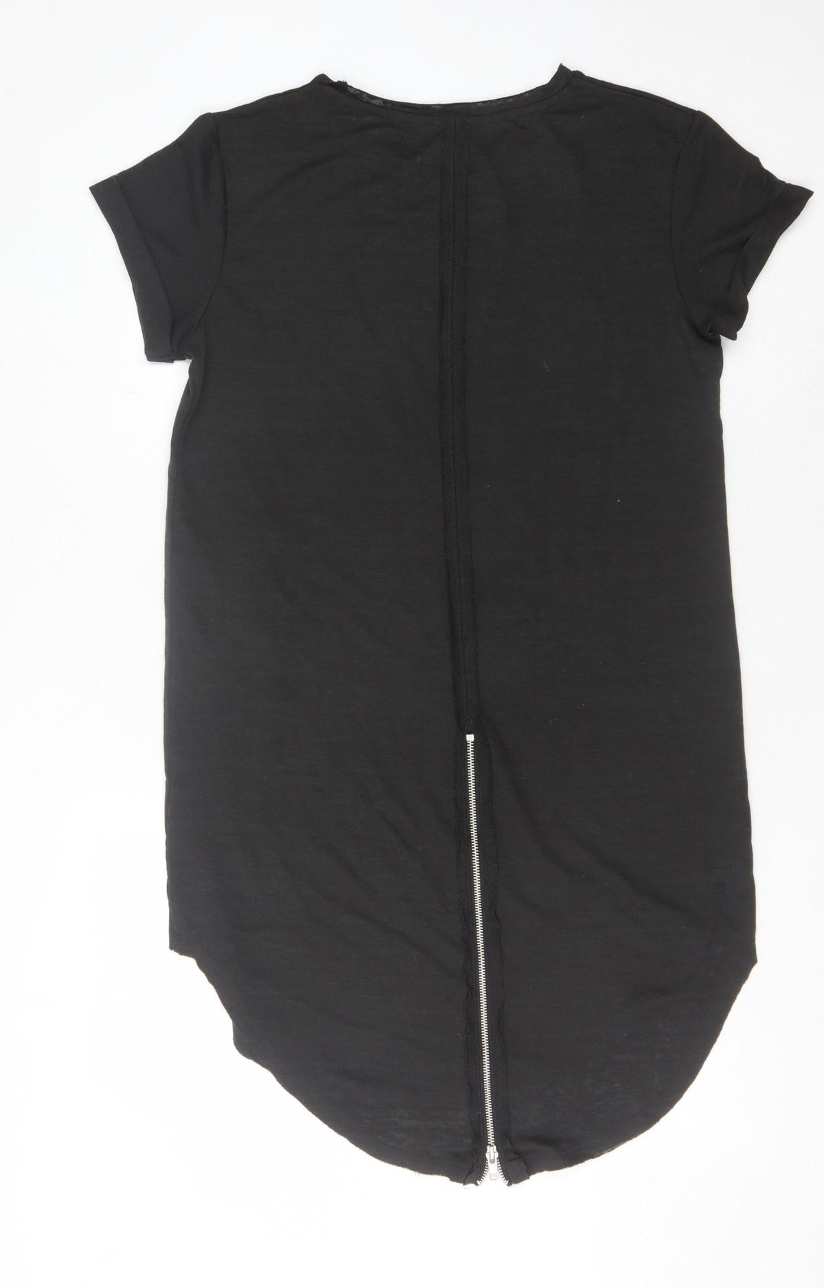 H&M Women's Black T-Shirt Dress, S, Crew Neck, Short Sleeve