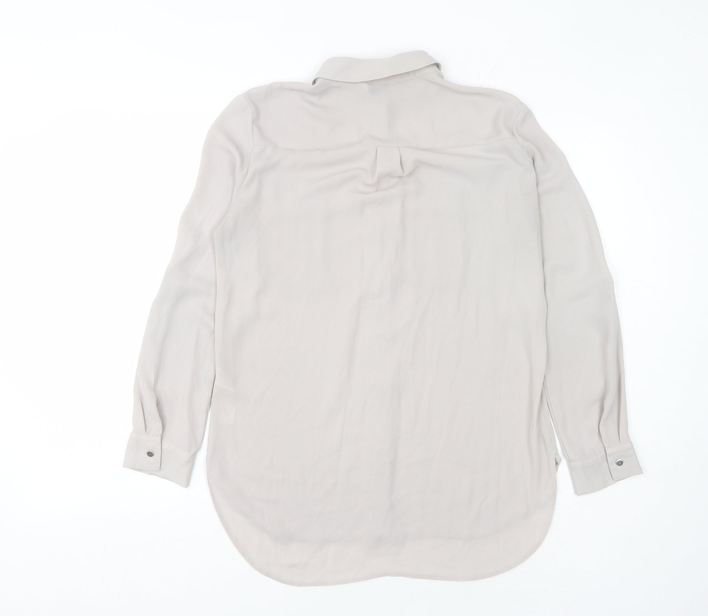 Women's Grey Button-Up Shirt Size 10