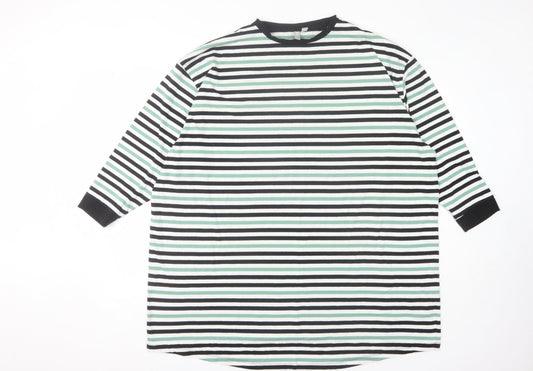 ASOS Women's Multicoloured Striped T-Shirt Size 14