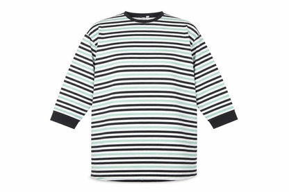 Front view of ASOS Women's Multicoloured Striped T-Shirt, size 14