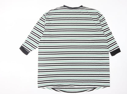 Back view of ASOS Women's Multicoloured Striped T-Shirt, size 14