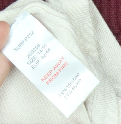 Brand and care label for Kaleidoscope Women's Multicoloured jumper, size 18