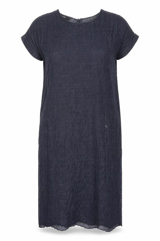 Next Women's Blue Short Sleeve Denim Dress Size 6