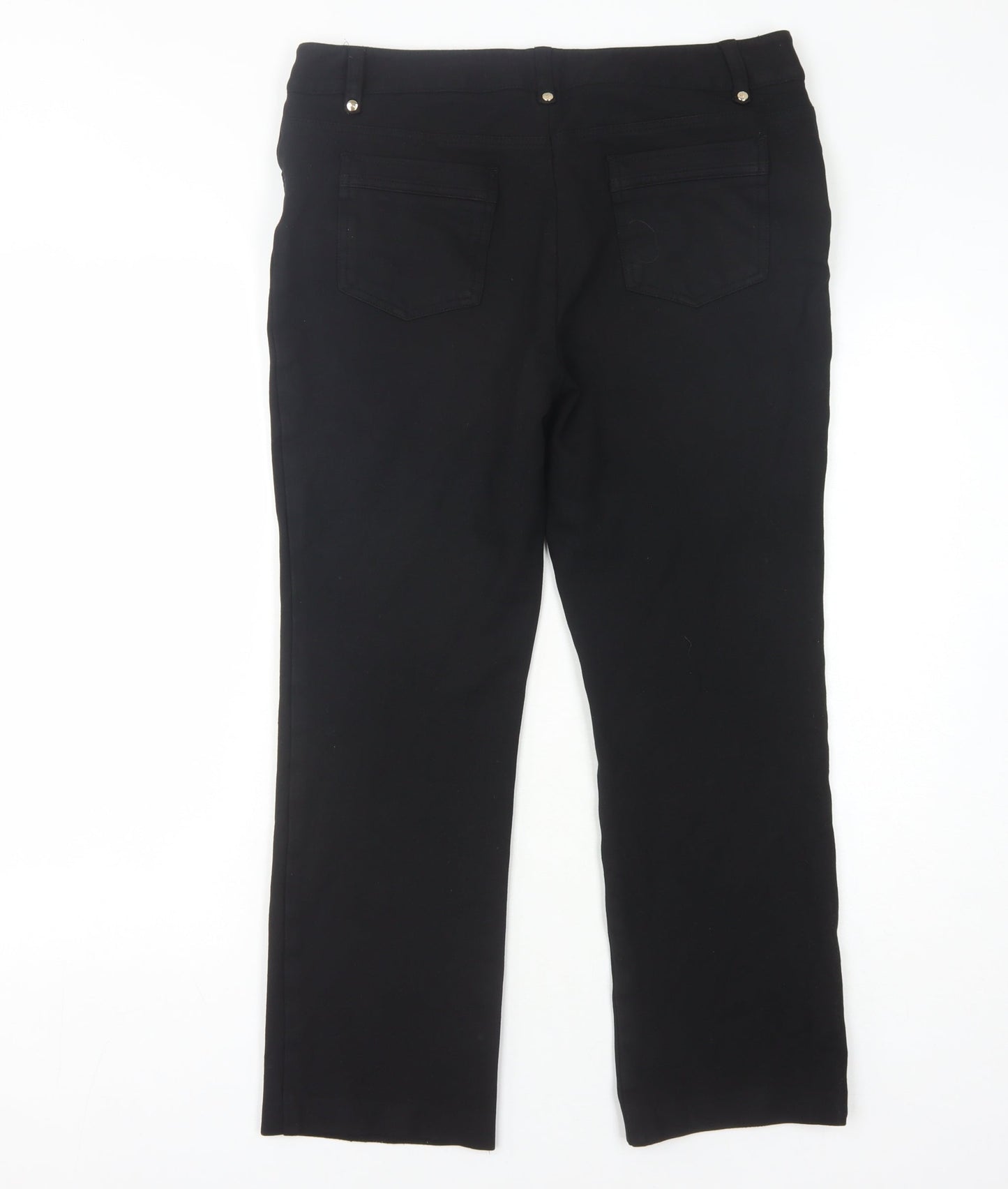 Marks and Spencer Women's Black Straight Trousers Size 14