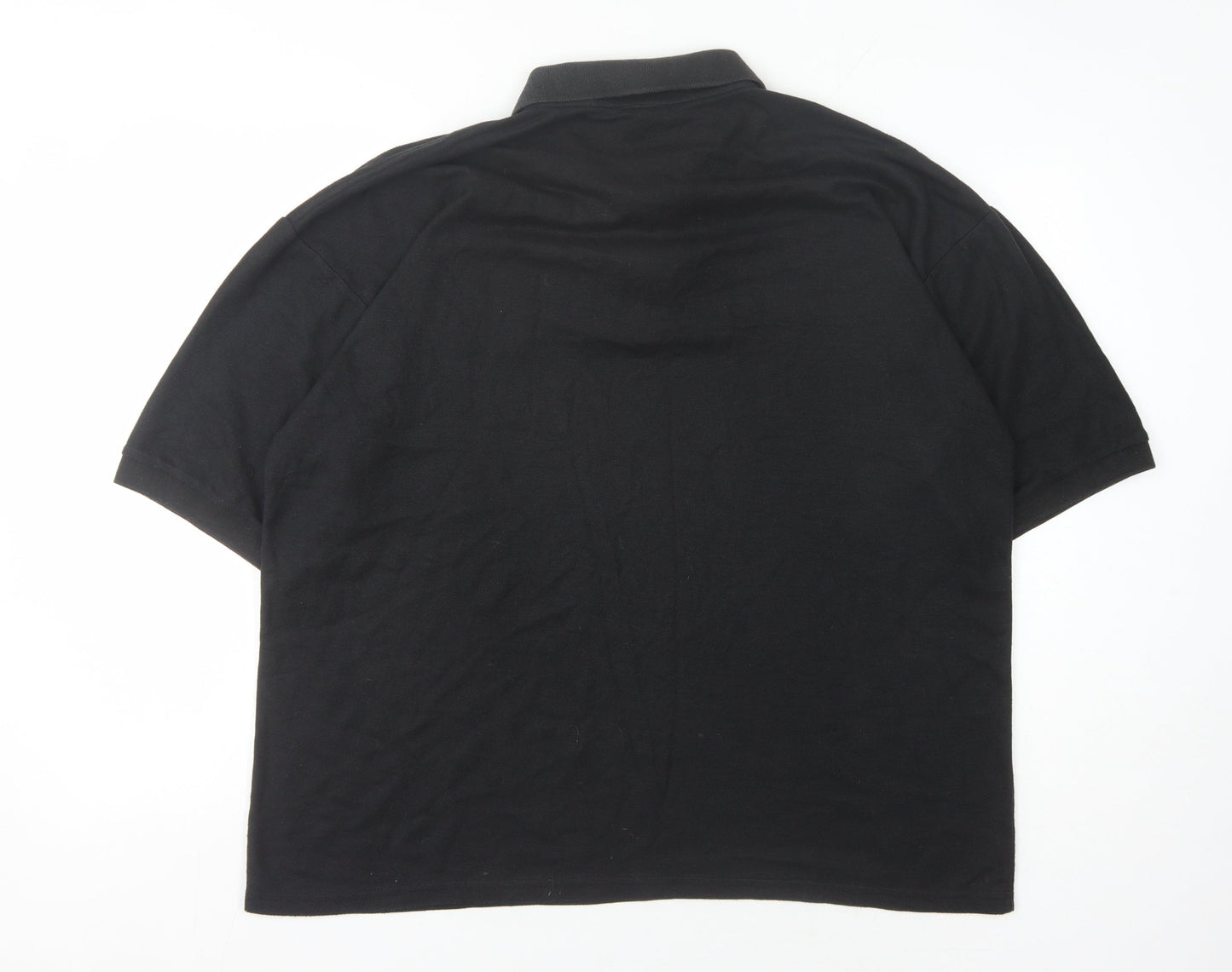 Jerzees Unisex Adults Black Polo XL - The Prisoner Logo