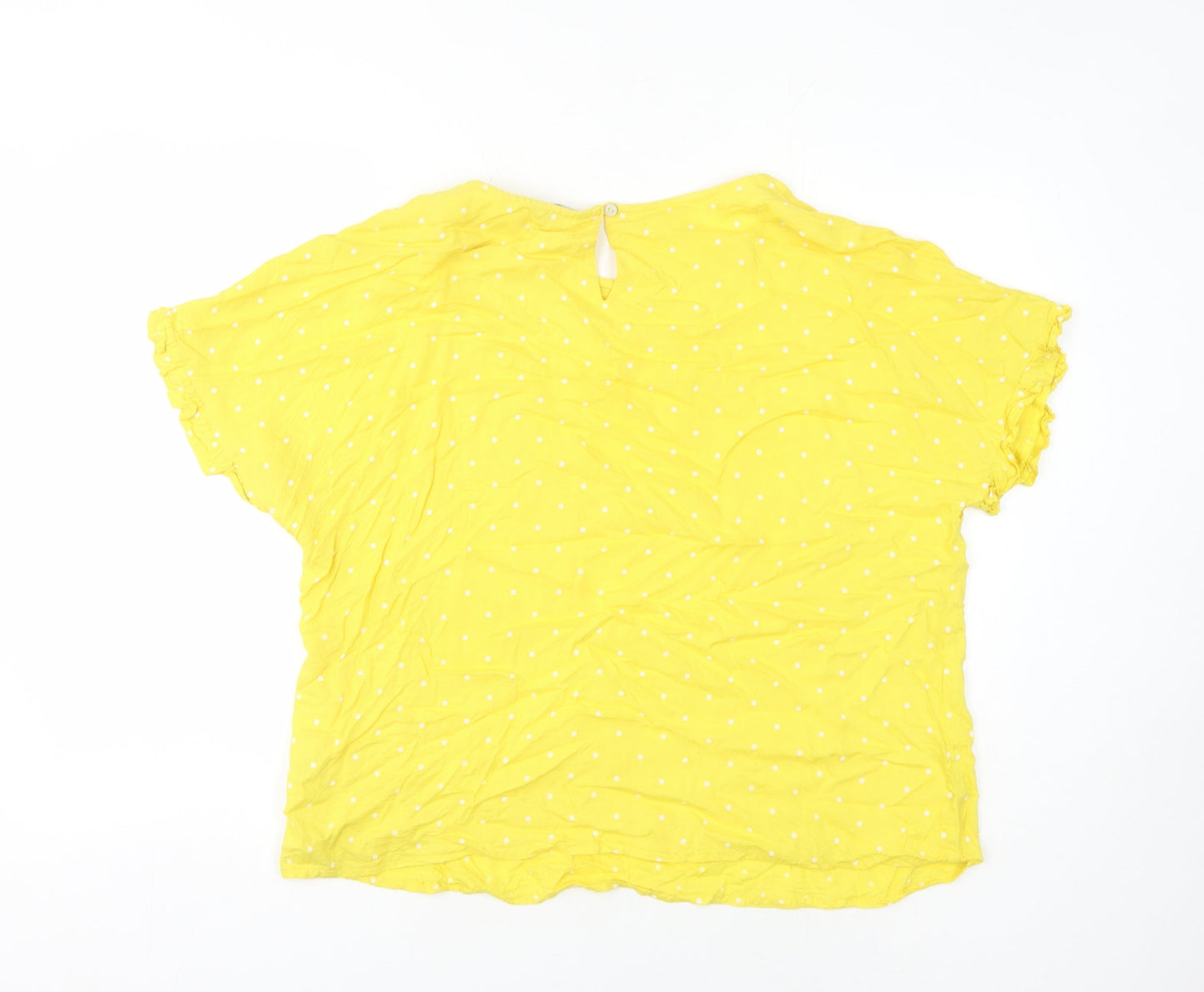 Marks and Spencer Women's Yellow Polka Dot Blouse