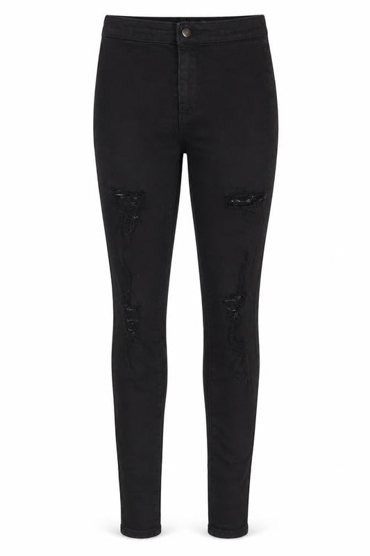 PrettyLittleThing Women's Black Skinny Jeans - Size 6