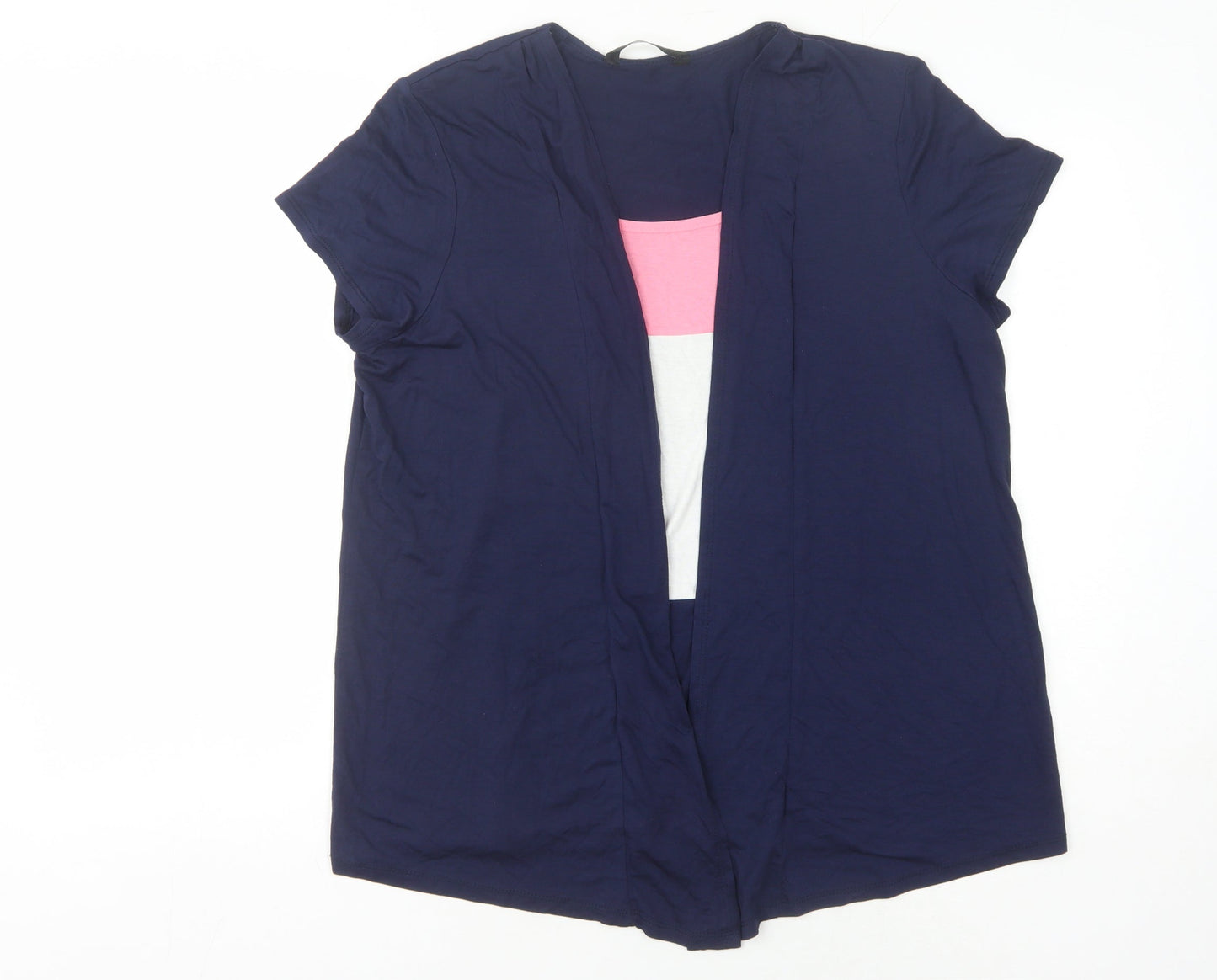 BHS Women's Blue Short Sleeve T-Shirt Size 18