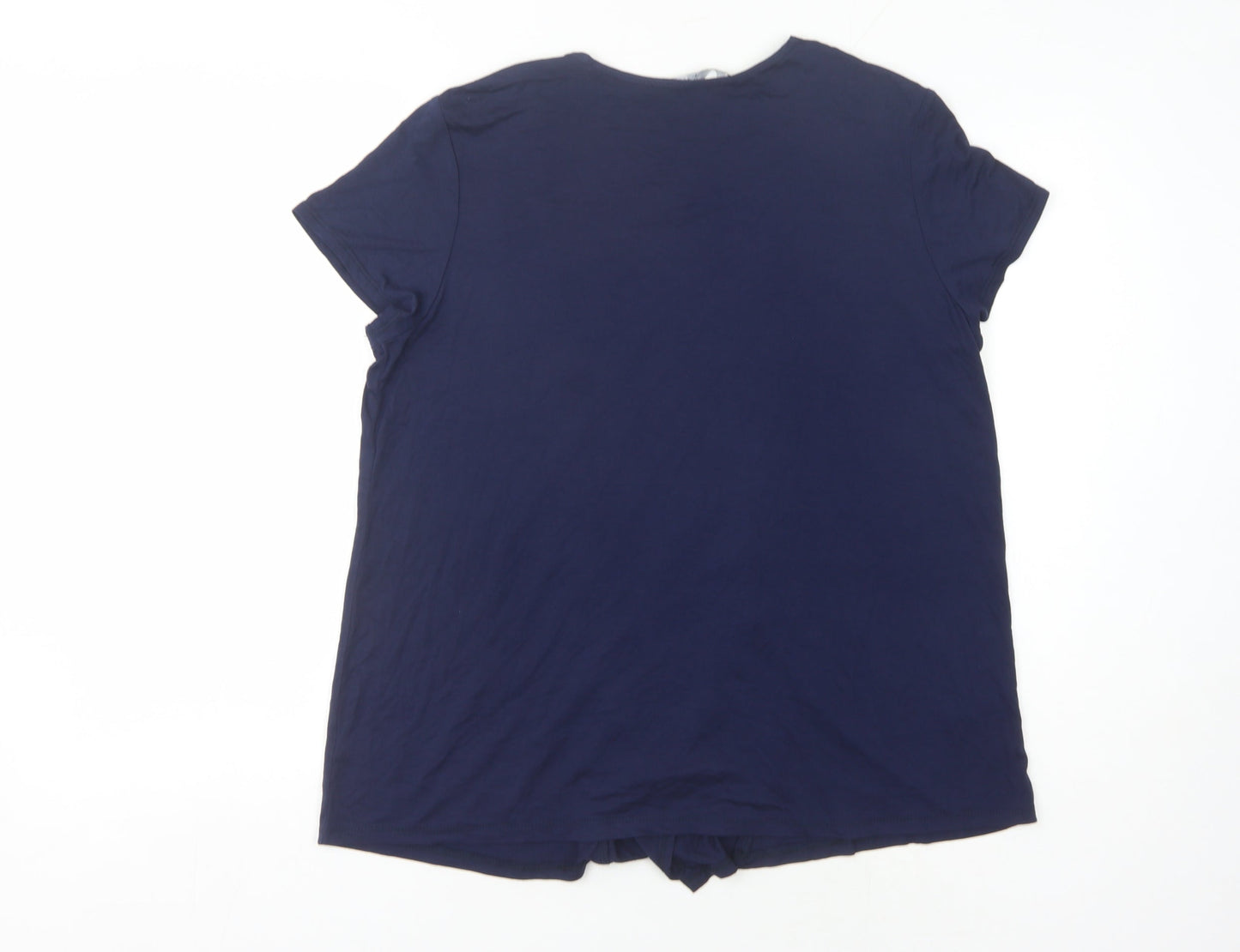 BHS Women's Blue Short Sleeve T-Shirt Size 18