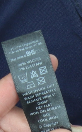 BHS Women's Blue Short Sleeve T-Shirt Size 18