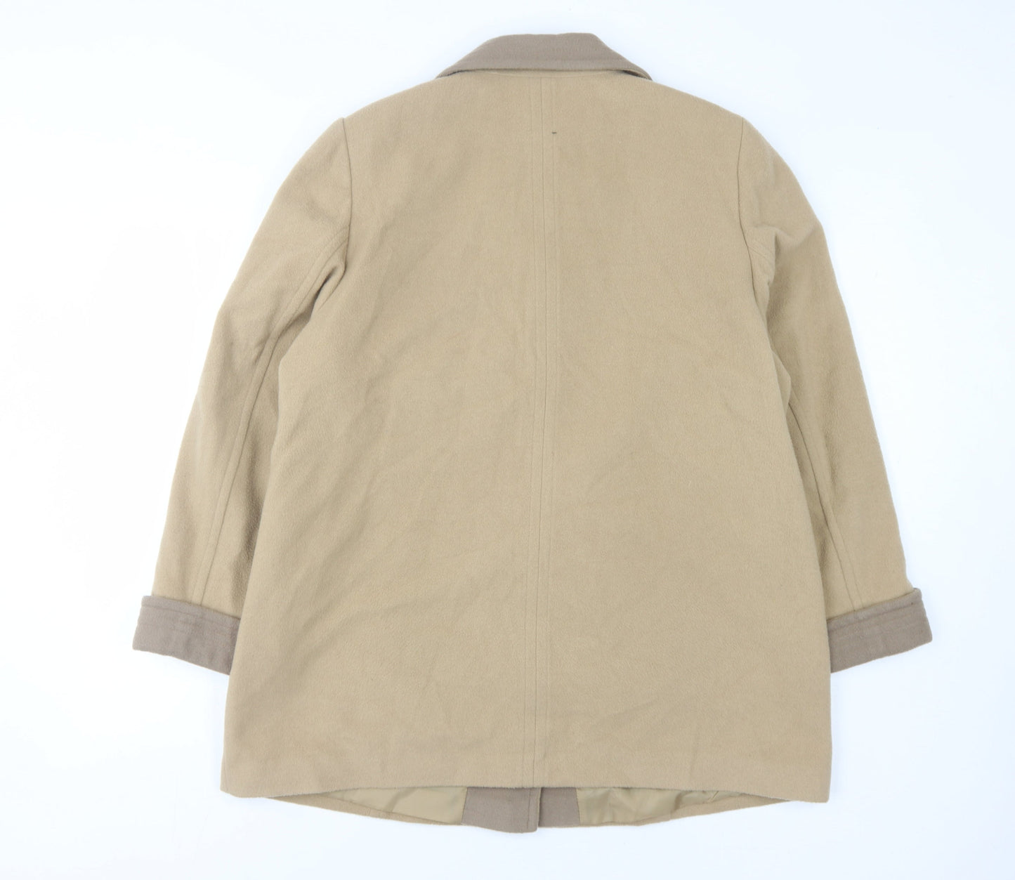 Marks & Spencer Women's Beige Wool Coat Size 18
