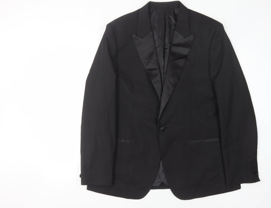 River Island Men's Black Suit Jacket 46R