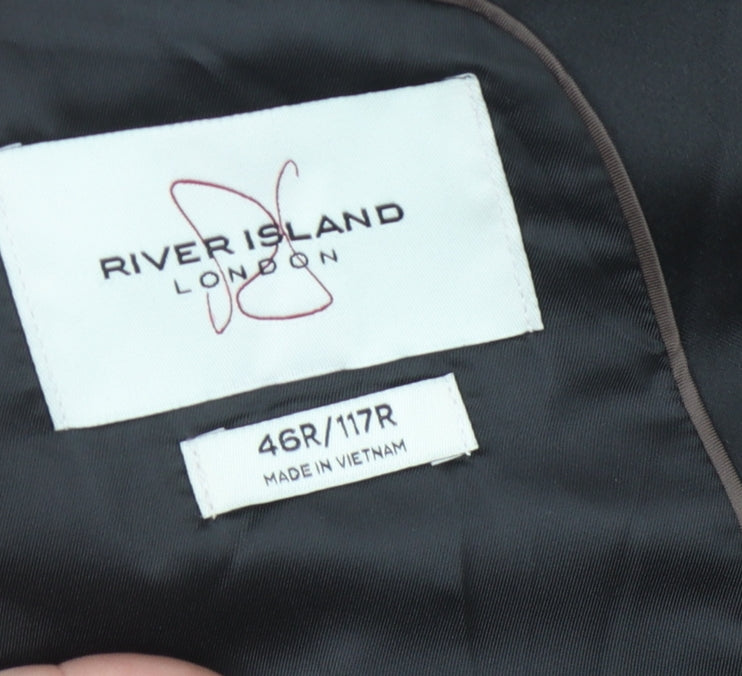 River Island Men's Black Suit Jacket 46R
