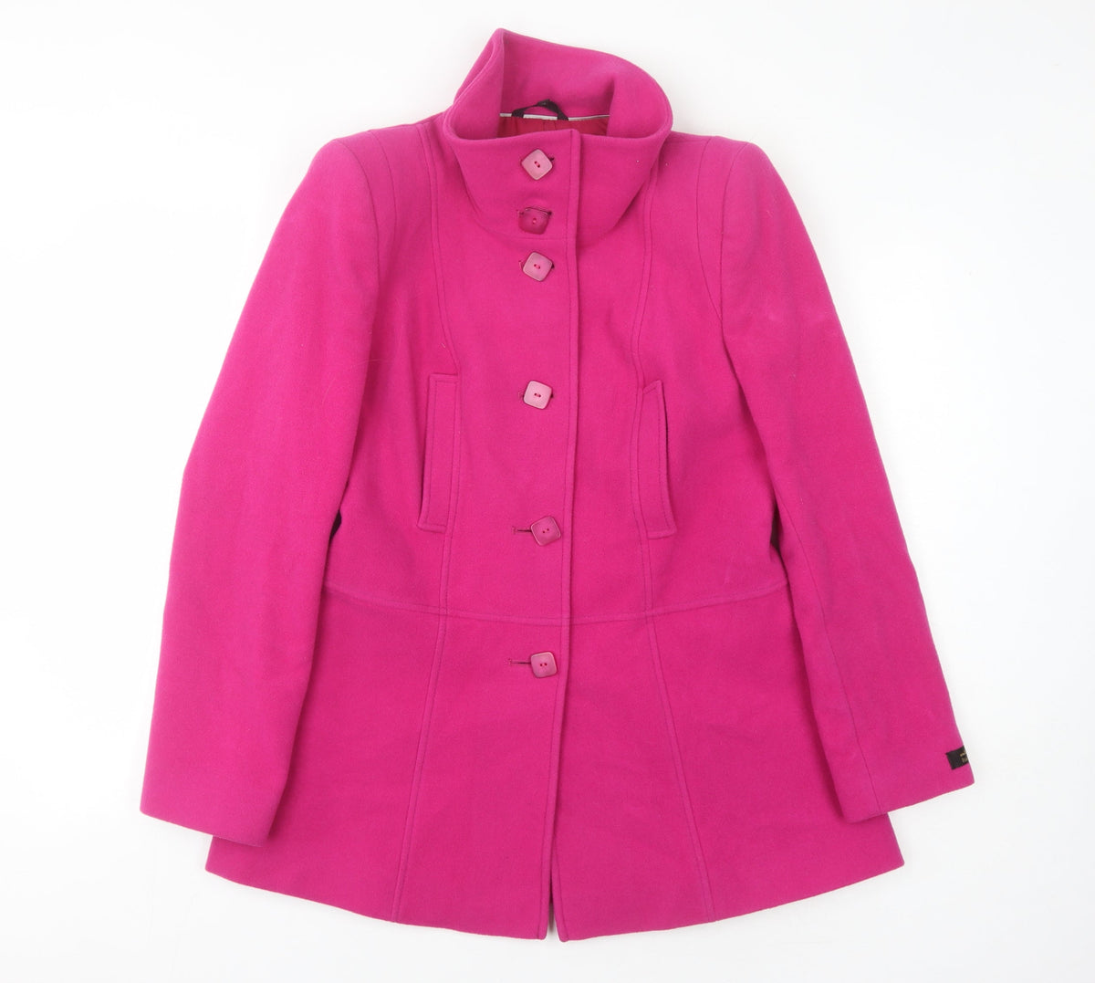 Marks & Spencer Women's Pink Wool Mid-Length Coat
