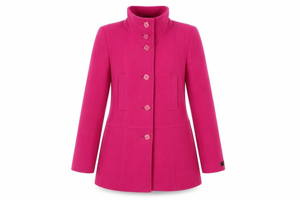 Marks & Spencer Women's Pink Wool Mid-Length Coat