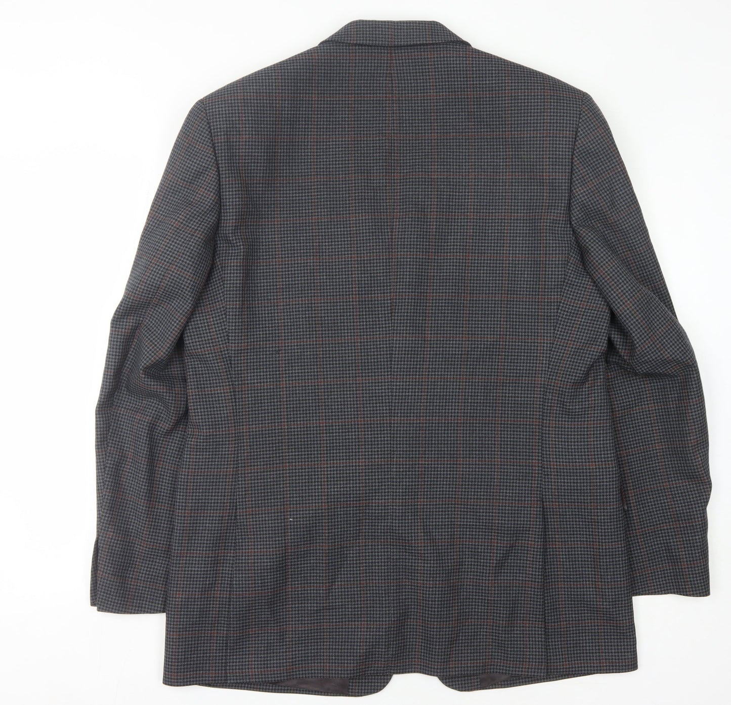 Charlton Gray Men's Grey Check Blazer 42L Long Jacket