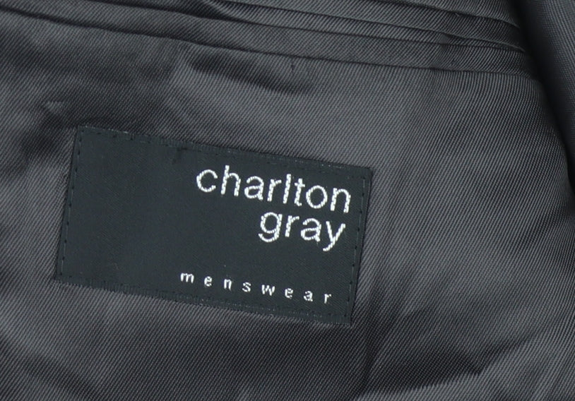 Charlton Gray Men's Grey Check Blazer 42L Long Jacket