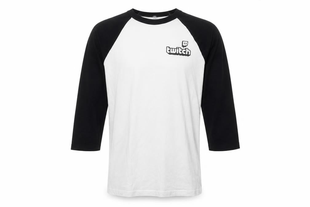 Bella+Canvas Men's Black and White Raglan T-Shirt M