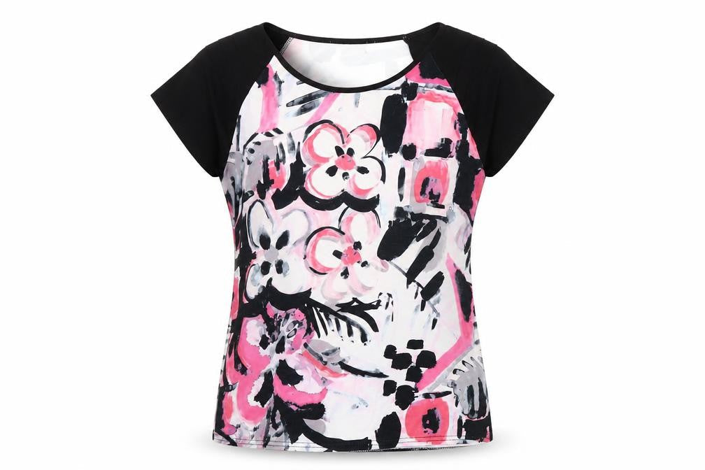 Bassini Women's Floral Top - Size 16, Multi-Colour