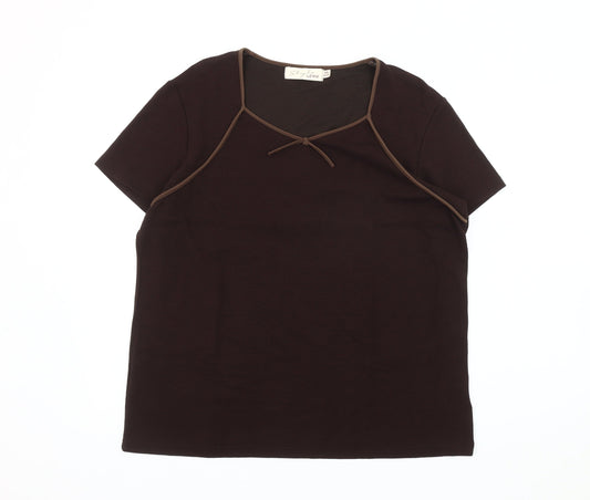 Style by EWM Women's Brown Plus T-Shirt, Size 22/24