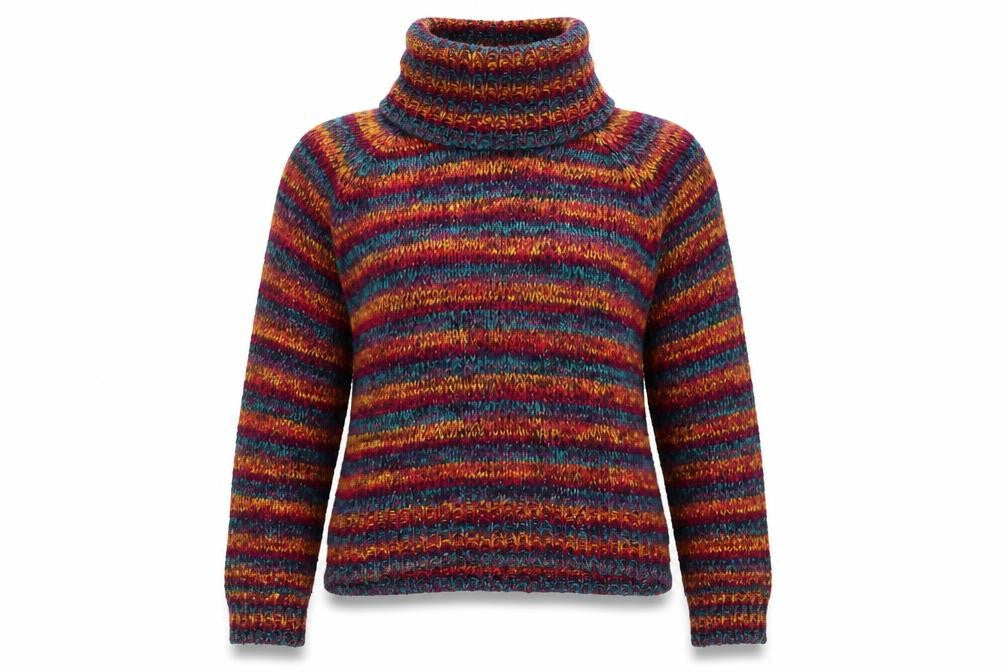 QED London Women's Multicoloured Roll Neck Jumper - M